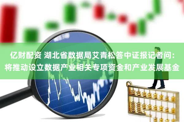 亿财配资 湖北省数据局艾青松答中证报记者问：将推动设立数据产业相关专项资金和产业发展基金