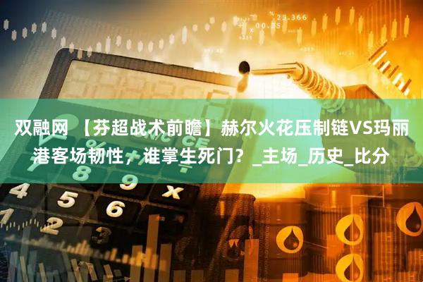 双融网 【芬超战术前瞻】赫尔火花压制链VS玛丽港客场韧性，谁掌生死门？_主场_历史_比分