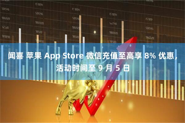 闻喜 苹果 App Store 微信充值至高享 8% 优惠,活动时间至 9 月 5 日