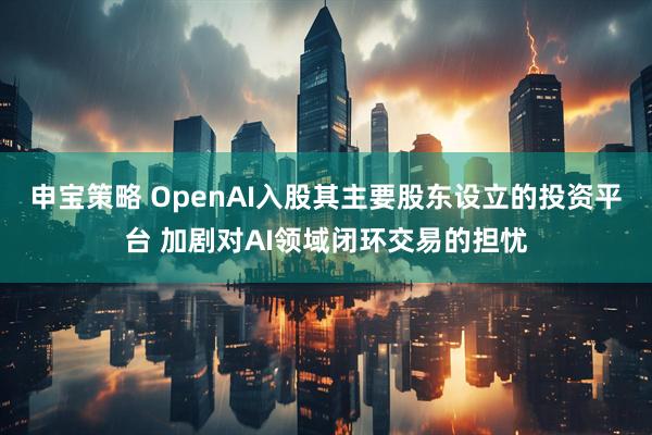 申宝策略 OpenAI入股其主要股东设立的投资平台 加剧对AI领域闭环交易的担忧